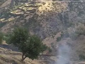 Hizan’da anız yangını

