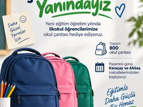 Honaz Belediyesinden 800 ilkokul öğrencisine çanta desteği
