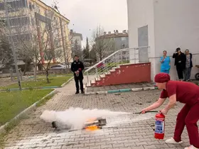 Huzurevinde yangın tatbikatı