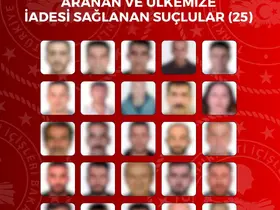 İçişleri Bakanlığı, kırmızı bülten ve ulusal seviyede aranan 54 suçlunun yakalanarak Türkiye’ye iade edildiğini bildirdi
