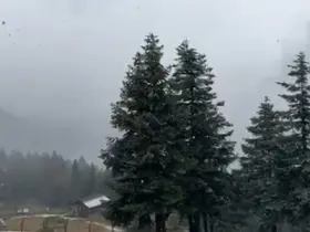 Ilgaz Dağı’nda kar yağışı etkili oluyor
