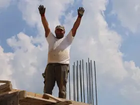 İnşaat işçileri 1 Mayıs’ta da mesai yaptı
