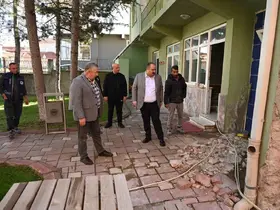 İsmetpaşa Camii’nin çevresinde çalışmalar başladı
