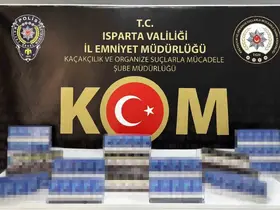 Isparta’da 300 paket kaçak sigara ele geçirildi
