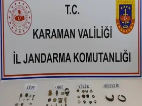 Jandarma uygulamalarında tarihi eser ve 110 bin 746 adet makaron ele geçirildi

