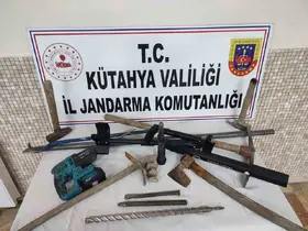 Kaçak kazı operasyonunda 9 şüpheli gözaltına alındı
