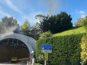 Kağıthane Piyalepaşa Tüneli’nin girişindeki ağaçlık alanda korkutan yangın
