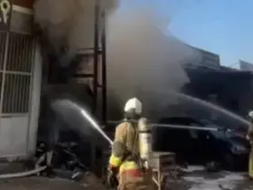 Kahramanmaraş’ta iş yeri yangını