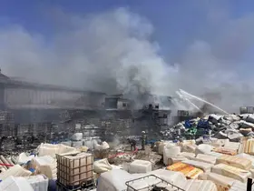 Kahramanmaraş’ta iş yeri yangını söndürüldü
