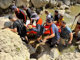 Kahramanmaraş’ta kanyonda yaralanan vatandaş kurtarıldı
