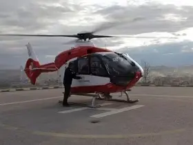 Kalp krizi geçiren vatandaş helikopter ambulansla Ankara Şehir Hastanesine sevk edildi
