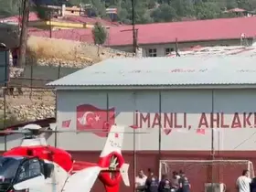 Kalp krizi geçiren vatandaş helikopter ambulansla hastaneye kaldırıldı
