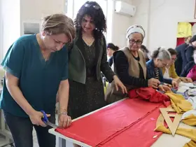 Kansere karşı makine başında mücadele: Kurslar moral oldu
