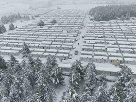 Kar kalınlığının 1 metreyi bulduğu Doğanşehir havadan görüntülendi
