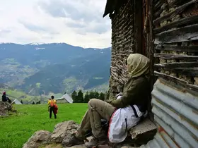 Kar kütlelerinden bahar çiçeklerine yürüdüler
