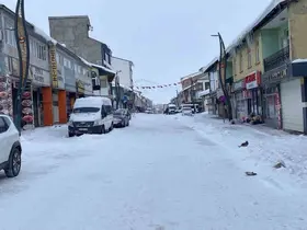 Kar ve buzla kaplı Karlıova sessizliğe büründü
