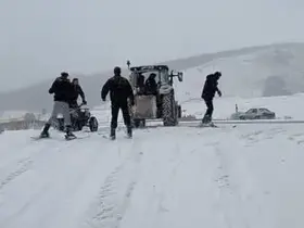 Kar yağışı sonra eğlenceli anlar

