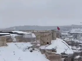 Kar yağışı sonrası Gaziantep’te kartpostallık görüntüler
