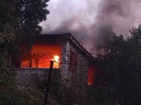 Karabük’te iki katlı evde yangın
