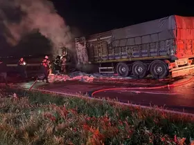 Karacabey’de tır yangını: Bursa yolu trafiğe kapandı
