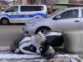 Karaman’da otomobille motokurye çarpıştı: 1 yaralı
