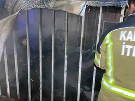 Karaman’da şarja bırakılan elektrikli bisikletler yandı

