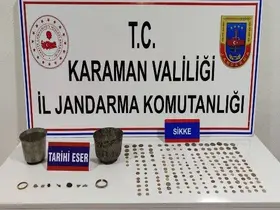 Karaman’da tarihi eser ele geçirildi: 6 tutuklama
