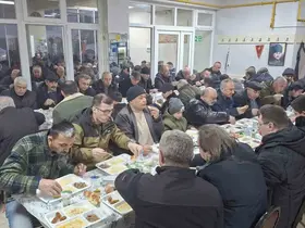 Karaören köylüleri ve misafirleri iftar yemeğinde bir araya geldi
