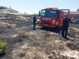 Karapınar’da ot yangını paniğe neden oldu