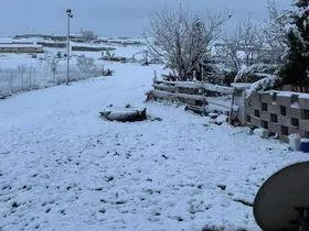 Karapınar’da nisan ayında kar yağışı
