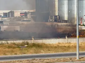 Karapınar'da ot yangını paniği