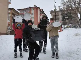 Karne tatili kar sevincine dönüştü

