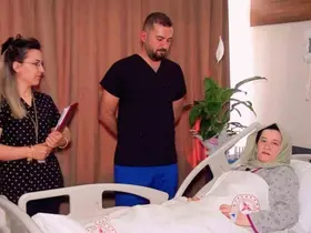 Karnından 29 santimetrelik dev miyom çıkarıldı
