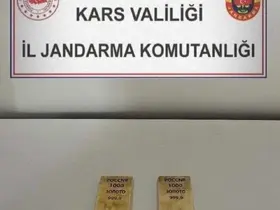 Kars’ta 2 kilo külçe altın ele geçirildi