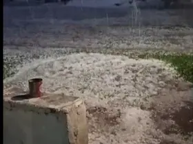 Kars’ta gece yarısı dolu kabusu: Vatandaşlar panikle kameraya sarıldı
