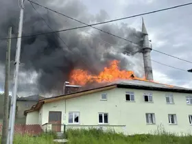 Kastamonu’da çıkan yangında cami kullanılamaz hale geldi
