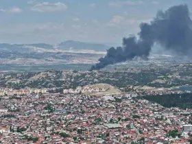 Kauçuk fabrikasında korkutan yangın
