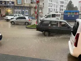 Kavak’ta sağanak yağış
