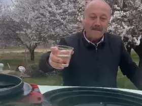 Kayısı bahçelerinde "zemzemli" ilaçlama
