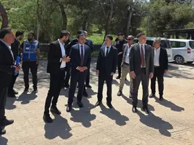 Kaymakam Algın, yapımı devam eden okul inşaatını inceledi

