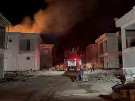 Kayseri’de inşaat halindeki villanın çatı kısmında çıkan yangın söndürüldü
