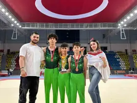 Kayserili cimnastikçiler Türkiye üçüncüsü oldu
