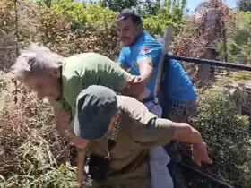 Kendini yakmak isteyen yaşlı kadın makilik alanı ateşe verdi
