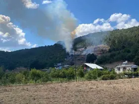 Kestel’de tarım arazisinde başlayan yangın ormana sıçradı
