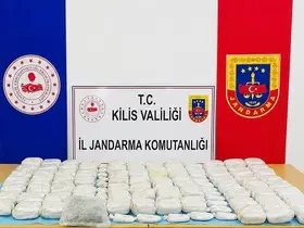 Kilis’te 90,5 kilo uyuşturucu ele geçirildi
