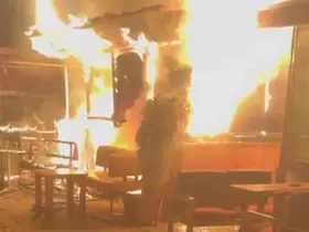 Kırıkkale’de iş yeri alev alev yandı
