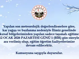 Kırklareli’nde taşımalı eğitime 1 gün ara
