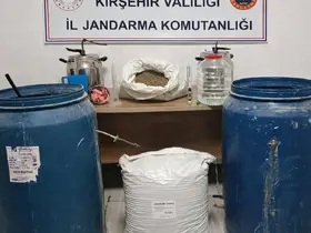 Kırşehir’de kaçak alkol üretimi yapan kişiye operasyon
