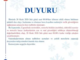Kırşehir’de motokuryelerin trafiğe çıkışına kısıtlama getirildi

