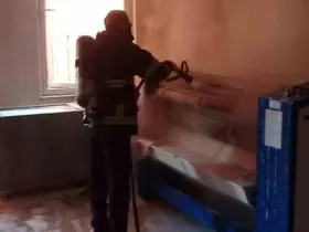 Kız yurdunda küçük çaplı yangın ekipleri harekete geçirdi
